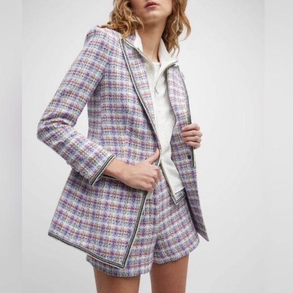 Veronica Beard Etney Dickey tweed blazer jacket lavender multi - Picture 1 of 11